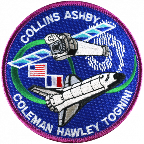 Original NASA-Aufkleber veschiedener Space-Shuttle-Missionen STS-101 bis STS-110 